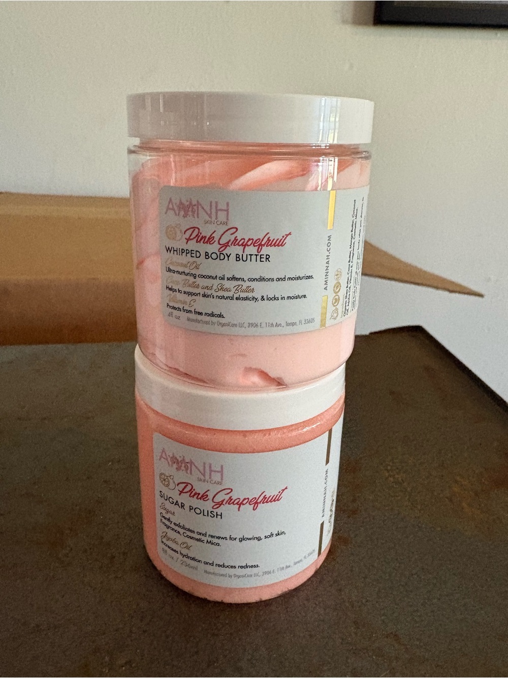 AMINNAH Water My Melons Whipped Body Butter — Pink & Green - Picture 4 of 4